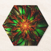 Abstraktes Fraktal Blume Design. Untersetzer (Vorderseite)