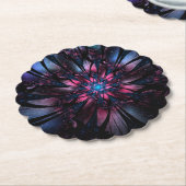 Abstraktes Fraktal Blume Design. Untersetzer (angewinkelt)