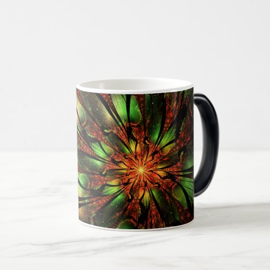 Abstraktes Fraktal Blume Design. Verwandlungstasse (VorderseiteRechts)
