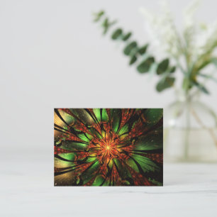 Abstraktes Fraktal Blume Design. Visitenkarte