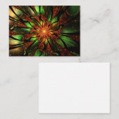 Abstraktes Fraktal Blume Design. Visitenkarte (Vorne/Hinten)