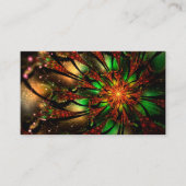 Abstraktes Fraktal Blume Design. Visitenkarte (Vorderseite)