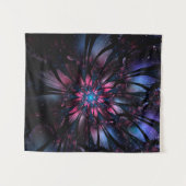 Abstraktes Fraktal Blume Design. Wandteppich (Vorderseite (Horizontal))