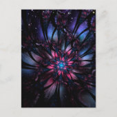 Abstraktes Fraktal-Blume Hinweiskarte (Vorderseite)