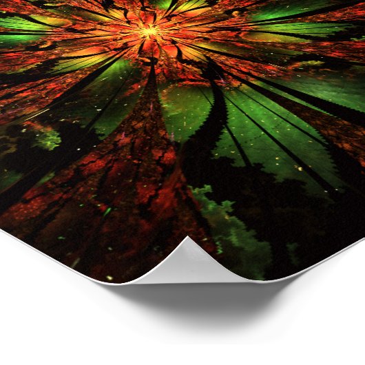 Abstraktes Fraktal-Blume Poster (Ecke)