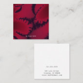 Abstraktes Fraktal Burgund Plum Fraktal Artwork Quadratische Visitenkarte (Vorne/Hinten)