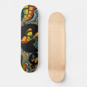 abstraktes Fraktal Butterfly Cacoon Skateboard (Vorderseite)