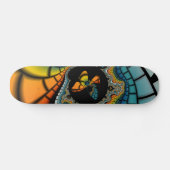 abstraktes Fraktal Butterfly Cacoon Skateboard (Horizontal)