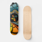 abstraktes Fraktal Butterfly Cacoon Skateboard (Vorderseite)