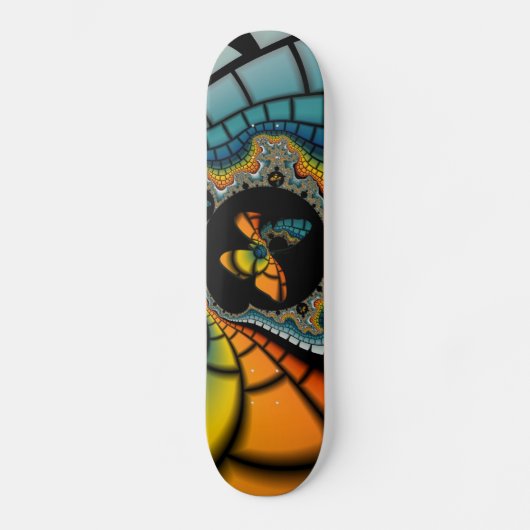 abstraktes Fraktal Butterfly Cacoon Skateboard (Vorderseite)