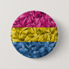 Abstraktes Fraktal Dreiecke Pansexual-Stolperflagg Button