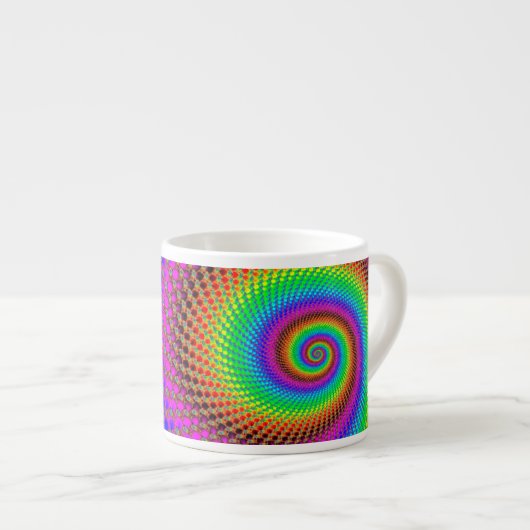 Abstraktes Fraktal Espressotasse (Vorderseite Rechts)