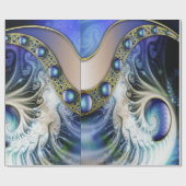 Abstraktes Fraktal Fantasie Geschenkpapier (Flach)