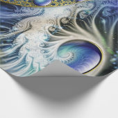 Abstraktes Fraktal Fantasie Geschenkpapier (Ecke)