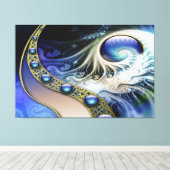 Abstraktes Fraktal Fantasie Leinwanddruck (Insitu (Holzboden))