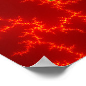 Abstraktes Fraktal-Feuer Poster (Ecke)