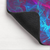 Abstraktes Fraktal Flammen Rosa Lila Blau Grün Mousepad (Ecke)