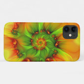 Abstraktes Fraktal im Sommer grün Case-Mate iPhone Hülle (Rückseite (Horizontal))