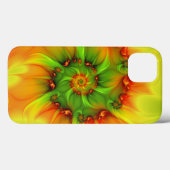 Abstraktes Fraktal im Sommer grün Case-Mate iPhone Hülle (Rückseite (Horizontal))