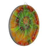 Abstraktes Fraktal im Sommer grün Dartscheibe (Vorderseite Links)