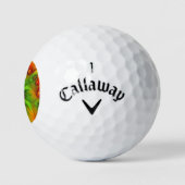 Abstraktes Fraktal im Sommer grün Golfball (Logo)