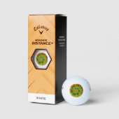 Abstraktes Fraktal im Sommer grün Golfball (Verpackungen)