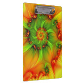 Abstraktes Fraktal im Sommer grün Klemmbrett (Rechts)