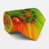 Abstraktes Fraktal im Sommer grün Krawatte (Gerollt)