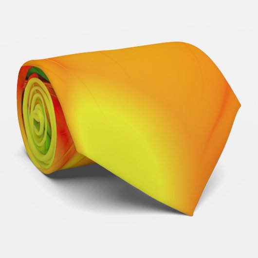 Abstraktes Fraktal im Sommer grün Krawatte (Gerollt)