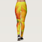 Abstraktes Fraktal im Sommer grün Leggings (Rückseite)