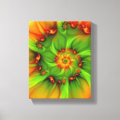 Abstraktes Fraktal im Sommer grün Leinwanddruck (Vorderseite)