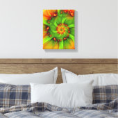 Abstraktes Fraktal im Sommer grün Leinwanddruck (Insitu (Schlafzimmer))