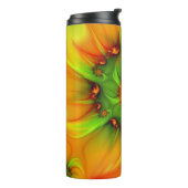 Abstraktes Fraktal im Sommer grün Thermosbecher (Nach links gedreht)