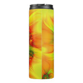 Abstraktes Fraktal im Sommer grün Thermosbecher (Rückseite)