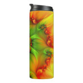 Abstraktes Fraktal im Sommer grün Thermosbecher (Nach rechts gedreht)