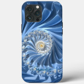 Abstraktes Fraktal in Blau und Schick Case-Mate iPhone Hülle (Rückseite)