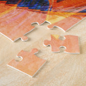 abstraktes Fraktal in Jung-Gelb-Orange Puzzle (Seite)