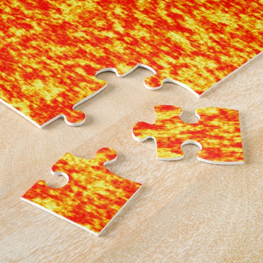 Abstraktes Fraktal in Rot und Orange Puzzle (Seite)