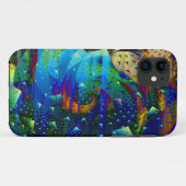 Abstraktes Fraktal kupferner Mond-Digital Case-Mate iPhone Hülle (Rückseite (Horizontal))