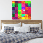 Abstraktes Fraktal Leinwand Kunst (Insitu (Schlafzimmer))