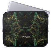 Abstraktes Fraktal Mit Monogramm Laptopschutzhülle (Vorderseite)