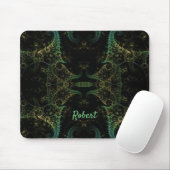 Abstraktes Fraktal Mit Monogramm Maus-Pad Mousepad (Mit Mouse)