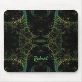 Abstraktes Fraktal Mit Monogramm Maus-Pad Mousepad (Vorne)