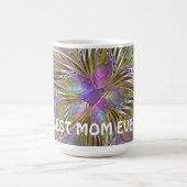 Abstraktes Fraktal mit rosa und goldfarbener Mama Kaffeetasse (Mittel)