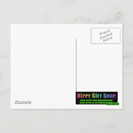 Abstraktes Fraktal Muster Postkarte (Rückseite)