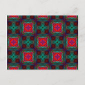 Abstraktes Fraktal Muster Postkarte (Vorderseite)