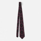 Abstraktes Fraktal Necktie (Hot Pink und Black) Krawatte (Rückseite)