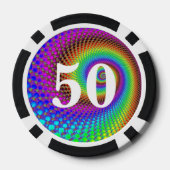 Abstraktes Fraktal Pokerchips (Rückseite)