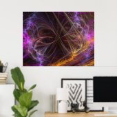 abstraktes Fraktal Poster (Heimbüro)