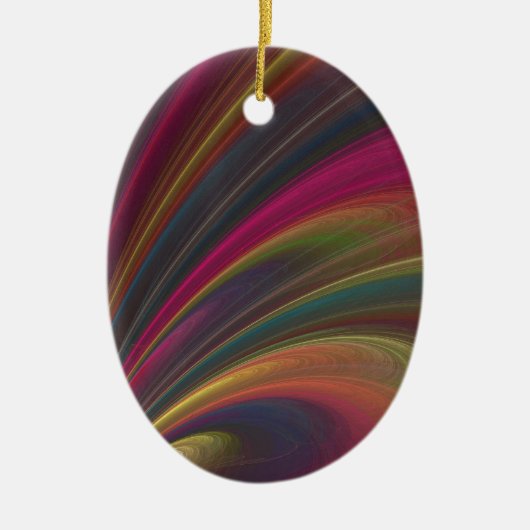 Abstraktes Fraktal Rainbow Ornament (Vorne)